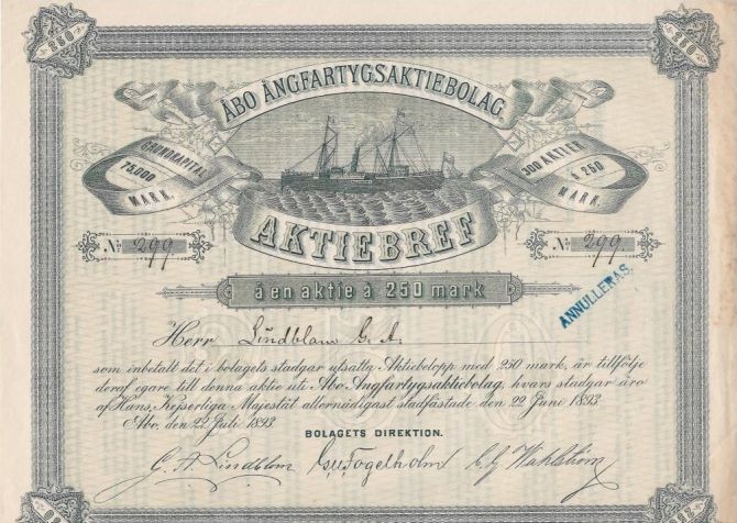 Åbo Ångfartsaktiebolaget vuodelta 1893