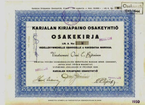 Karjalan Kirjapaino Osakeyhtiö 1935